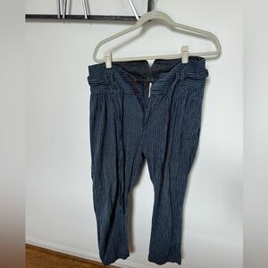 Free People Navy Striped Women's Pants
